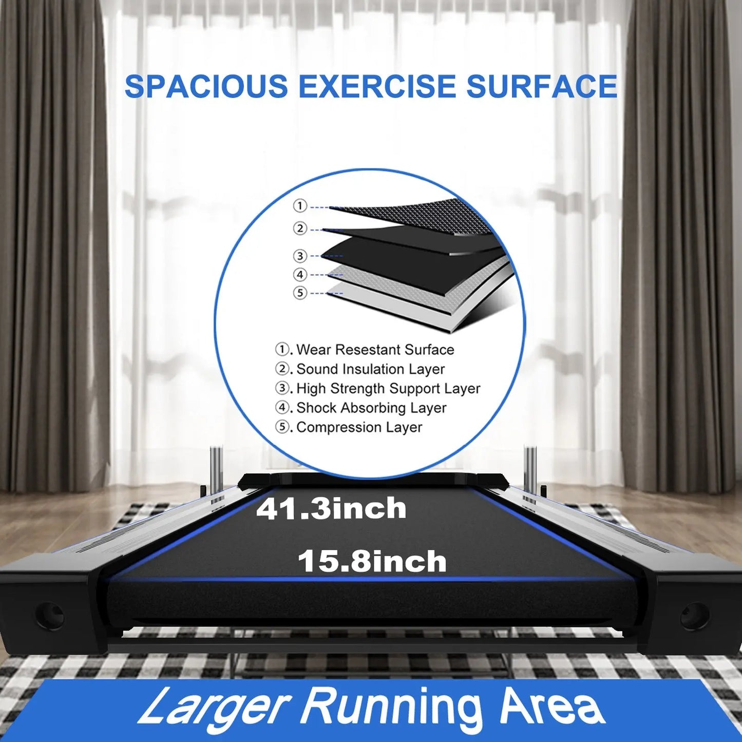 2 - in - 1 Folding Treadmill – Space - Saving Foldable Running & Walking Machine for Home Fitness - ThriveMinded & WellHaven Co