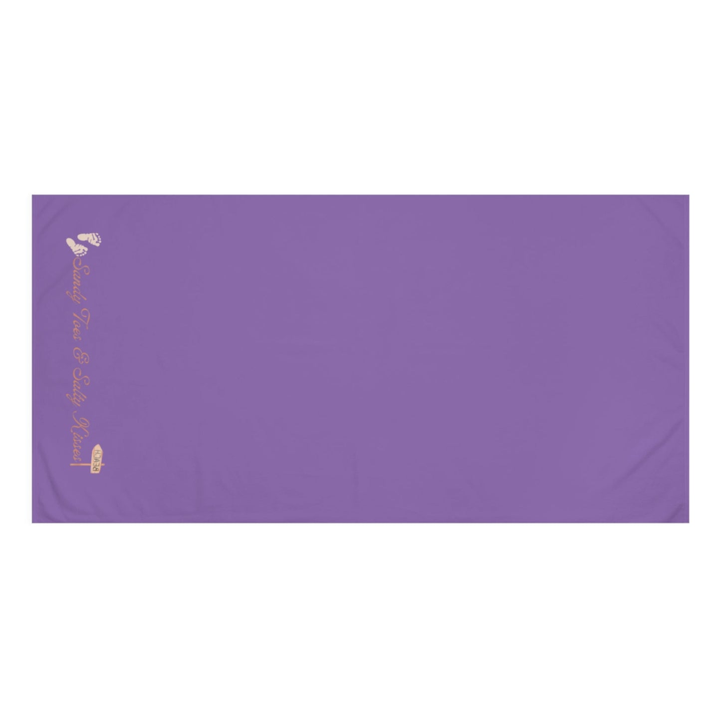 Sandy Toes & Salty Kisses" Mink-Cotton Bath Towel – Soft, Coastal-Inspired & Luxuriously Absorbent Printify