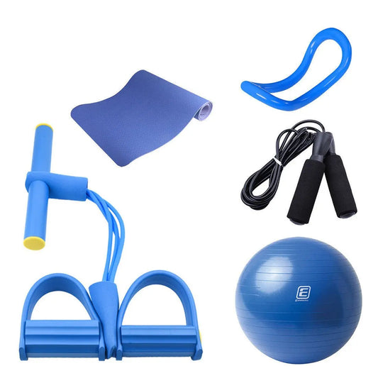 5 - Piece Yoga Set – Premium Mat & Essential Accessories for Complete Practice - ThriveMinded & WellHaven Co
