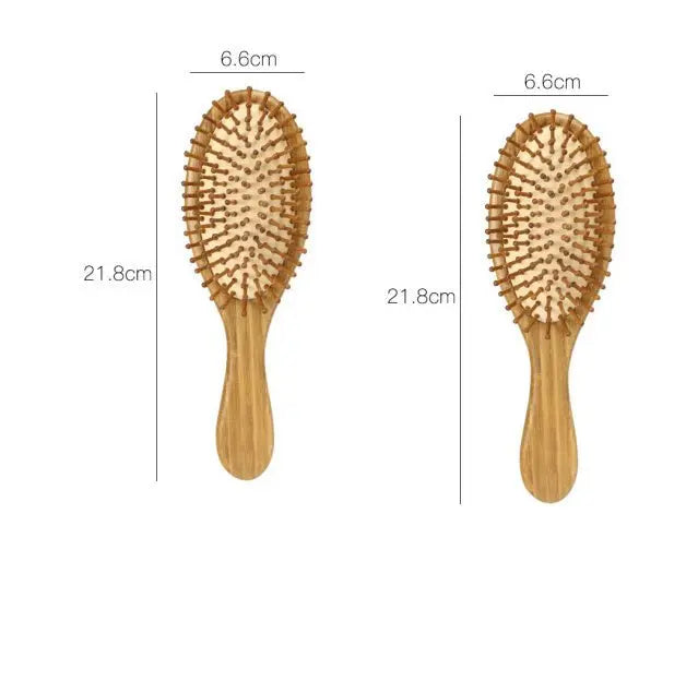 Bamboo Cushion Massage Brush – Eco - Friendly Scalp Stimulating Hairbrush for Healthy, Tangle - Free Hair - ThriveMinded & WellHaven Co