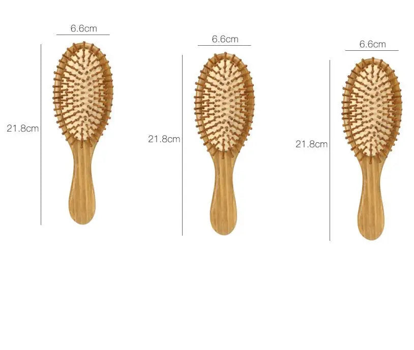 Bamboo Cushion Massage Brush – Eco - Friendly Scalp Stimulating Hairbrush for Healthy, Tangle - Free Hair - ThriveMinded & WellHaven Co