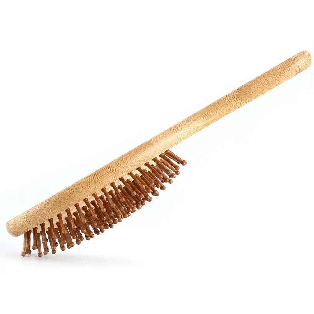 Bamboo Cushion Massage Brush – Eco - Friendly Scalp Stimulating Hairbrush for Healthy, Tangle - Free Hair - ThriveMinded & WellHaven Co