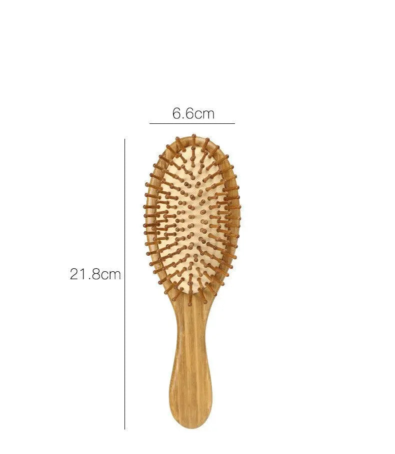 Bamboo Cushion Massage Brush – Eco - Friendly Scalp Stimulating Hairbrush for Healthy, Tangle - Free Hair - ThriveMinded & WellHaven Co