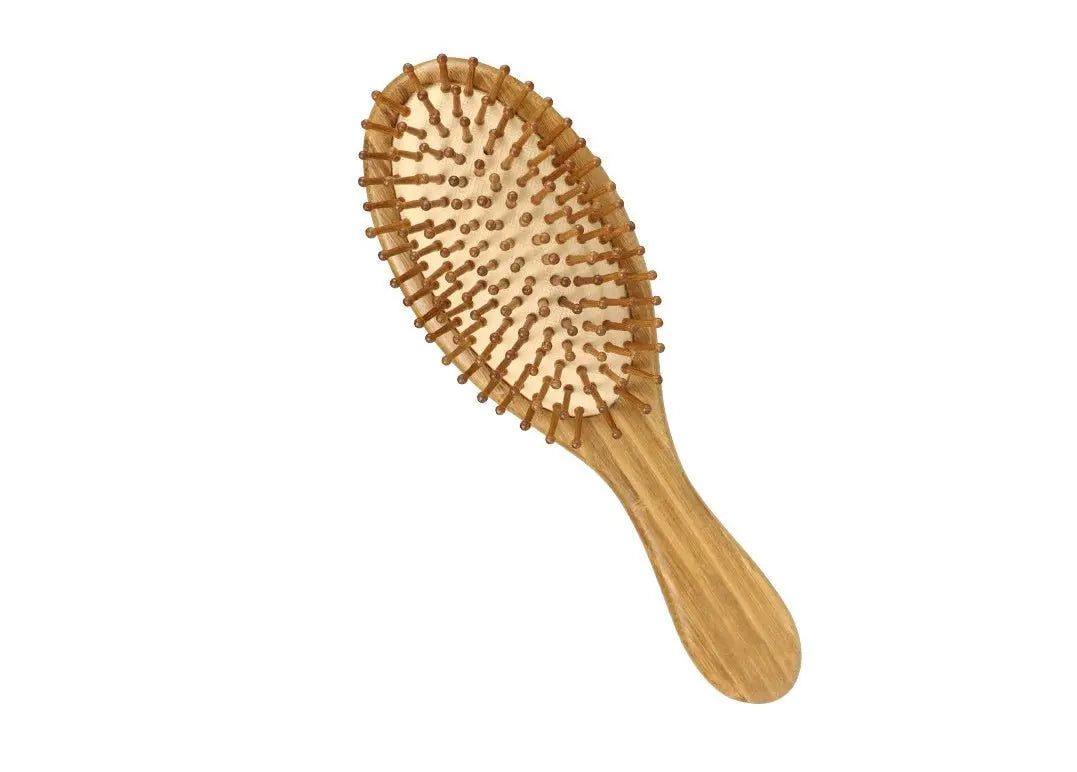 Bamboo Cushion Massage Brush – Eco - Friendly Scalp Stimulating Hairbrush for Healthy, Tangle - Free Hair - ThriveMinded & WellHaven Co