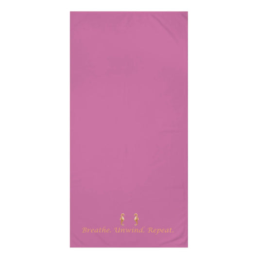 Breathe. Unwind. Repeat." Mink - Cotton Bath Towel – Soft, Luxurious & Spa - Like Comfort - ThriveMinded & WellHaven Co