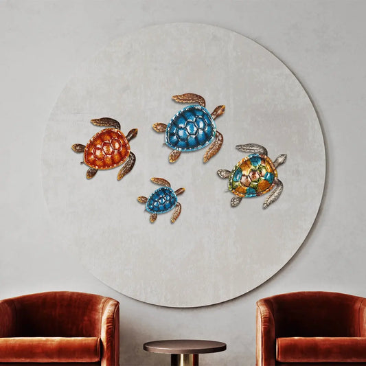 Creative Turtle Wall Hanging – Soft Interior Decoration & Coastal Wall Art - ThriveMinded & WellHaven Co