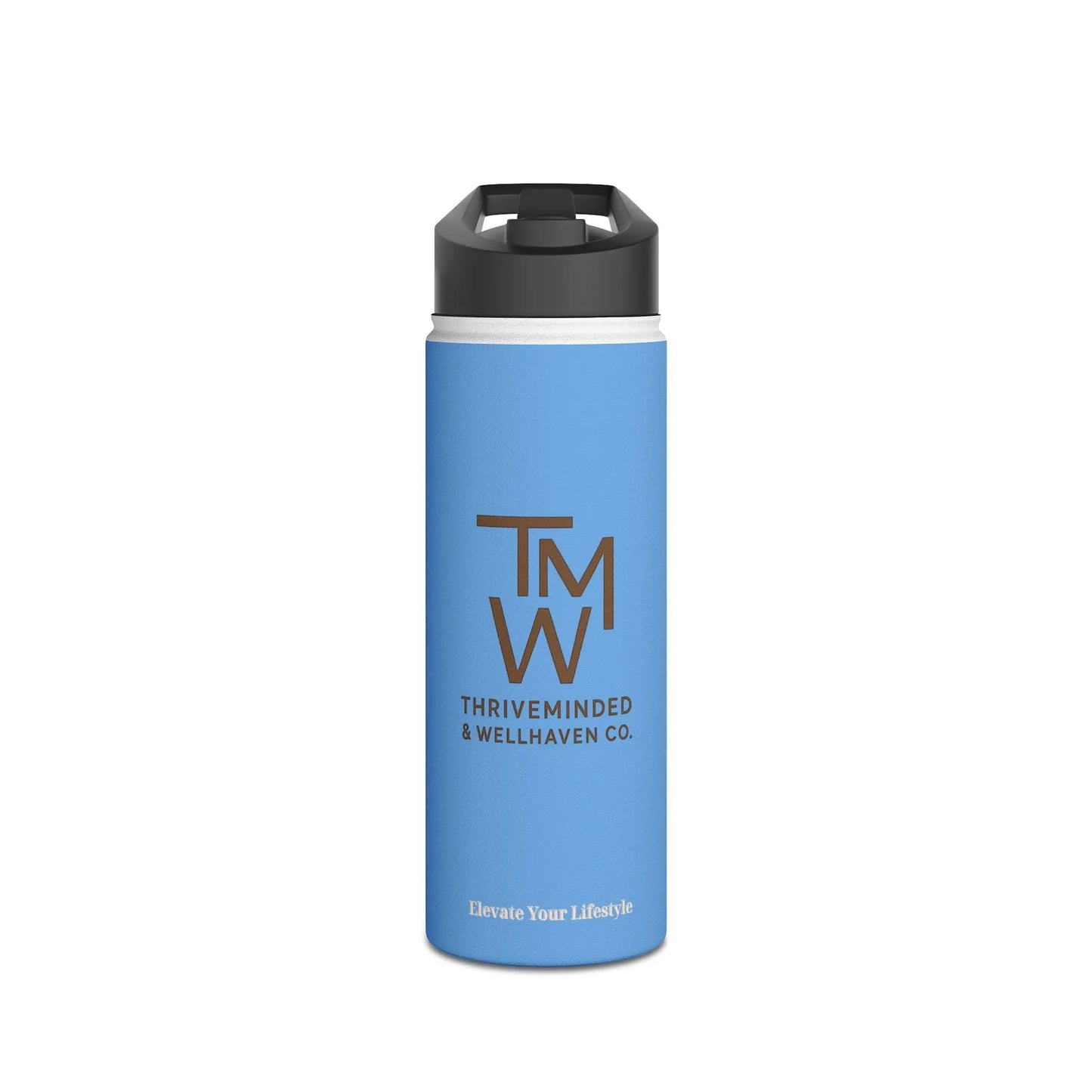 Custom Stainless Steel Water Bottle with Straw Lid – Insulated Reusable Drink Bottle by ThriveMinded & WellHaven Co | Eco - Friendly, Leak - Proof, Hot & Cold Flask for Gym, Travel, Office - ThriveMinded & WellHaven Co