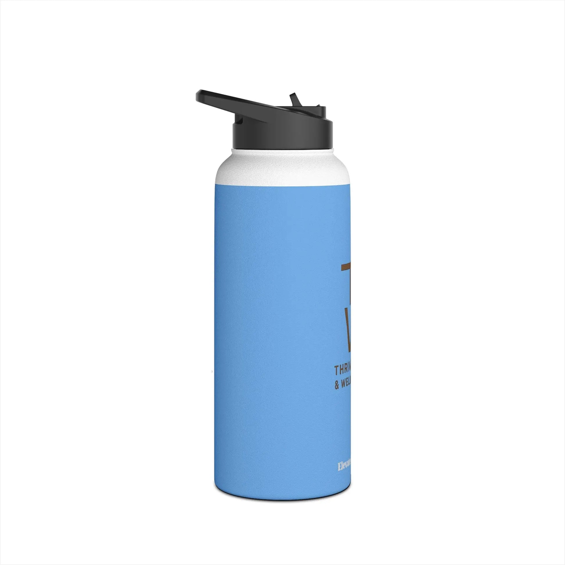 Custom Stainless Steel Water Bottle with Straw Lid – Insulated Reusable Drink Bottle by ThriveMinded & WellHaven Co | Eco - Friendly, Leak - Proof, Hot & Cold Flask for Gym, Travel, Office - ThriveMinded & WellHaven Co