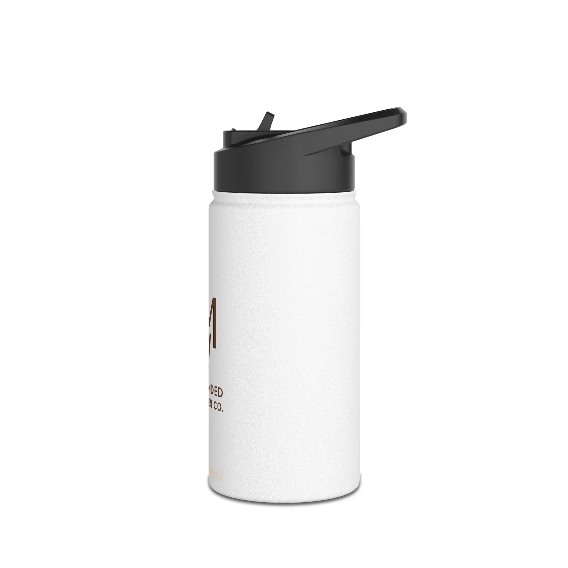 Custom White Stainless Steele Water Bottle - ThriveMinded & WellHaven Co/Eco Bottle in 3 Sizes/ Branded Wellness Hydration - ThriveMinded & WellHaven Co