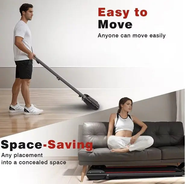 Folding Electric Treadmill – Compact Running Machine for Home | Portable Fitness Workout with LED Display & Shock Absorption - ThriveMinded & WellHaven Co