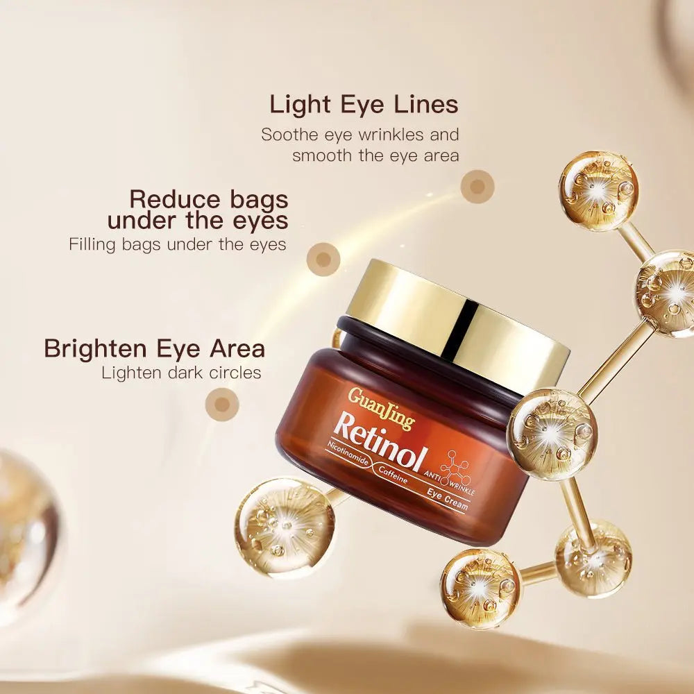 GUANJING Retinol Eye Cream – Vegan, Organic Anti - Aging & Whitening Moisturizer for Dark Circles & Wrinkles - ThriveMinded & WellHaven Co