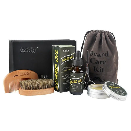 Men’s Premium Beard Care Kit with Essential Oils | Grooming Set for Beard Growth, Conditioning & Styling - ThriveMinded & WellHaven Co