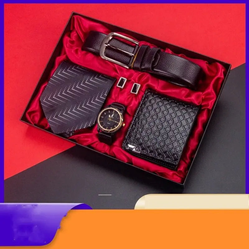 Men’s Quartz Watch Gift Set | Father’s Day Business Gift Suit | Elegant Timepiece with Premium Packaging - ThriveMinded & WellHaven Co