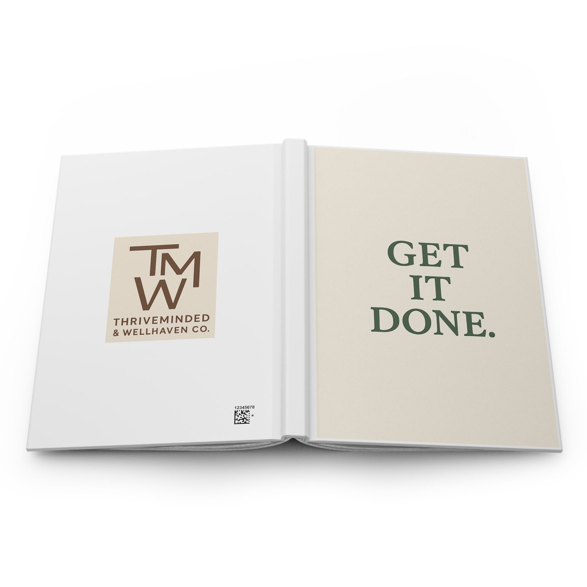 Motivational Hardcover Journal | Get It Done | Inspirational Notebook - ThriveMinded & WellHaven Co