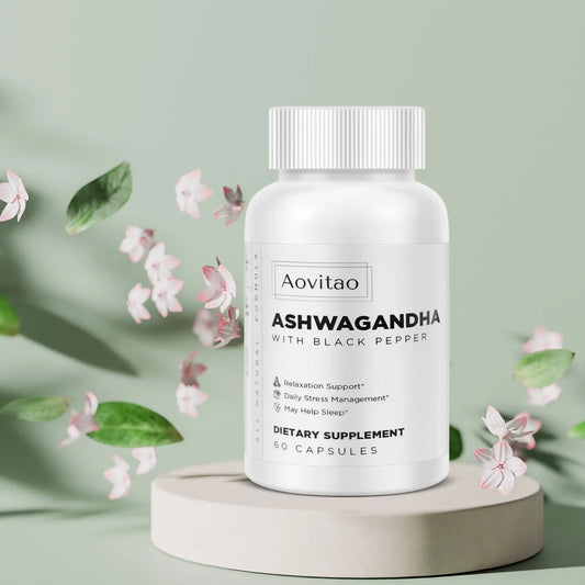 Organic Ashwagandha Capsules – Vegan Stress Relief & Immune Support Supplement for Balanced Mood & Energy - ThriveMinded & WellHaven Co