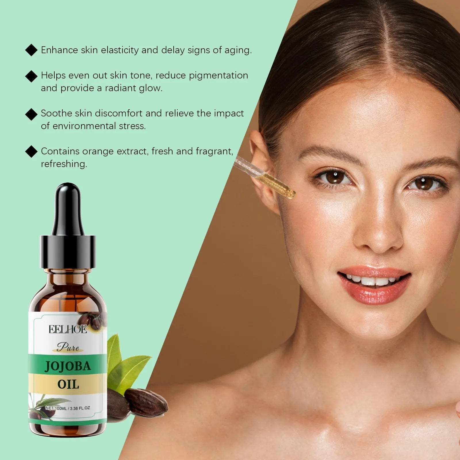 Organic Jojoba Oil Firming Skin Elastic Moisturizing Hydrating Facial Essential Oil - ThriveMinded & WellHaven Co