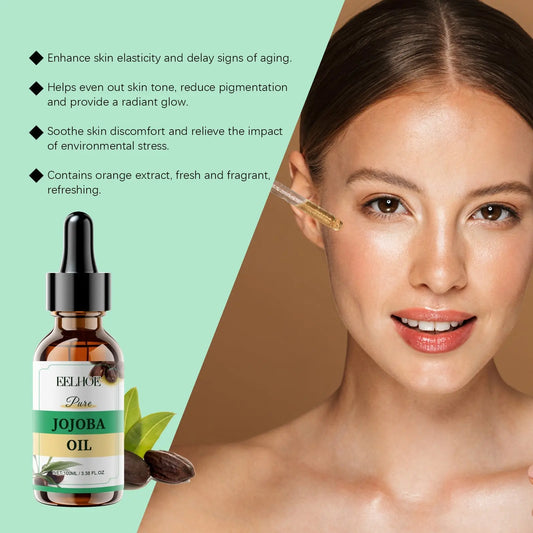 Organic Jojoba Oil Firming Skin Elastic Moisturizing Hydrating Facial Essential Oil - ThriveMinded & WellHaven Co
