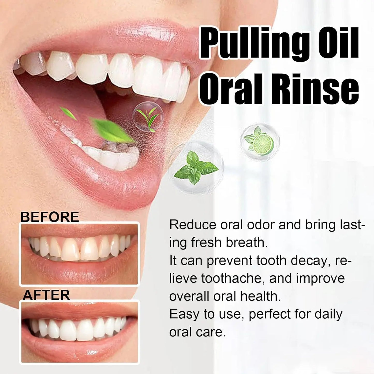 Organic Pulling Oil Mouthwash – Coconut & Mint Flavor | Natural Antimicrobial for Oral Detox & Fresh Breath - ThriveMinded & WellHaven Co