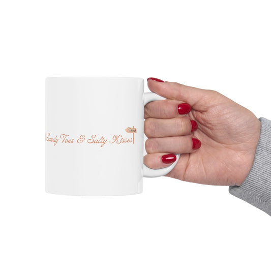 Personalized Sandy Toes Mug, Beach Lover Gift, Coastal Decor, Custom Coffee Cup, Summer Vibes, Unique Housewarming Idea - ThriveMinded & WellHaven Co