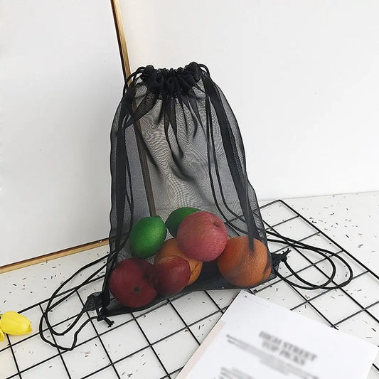 Reusable Shopping Bags Mesh Transparent Handbag - ThriveMinded & WellHaven Co