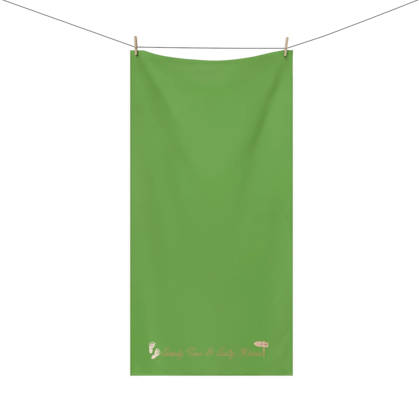 Sandy Toes & Salty Kisses" Mink - Cotton Bath Towel – Soft, Coastal - Inspired & Luxuriously Absorbent - ThriveMinded & WellHaven Co