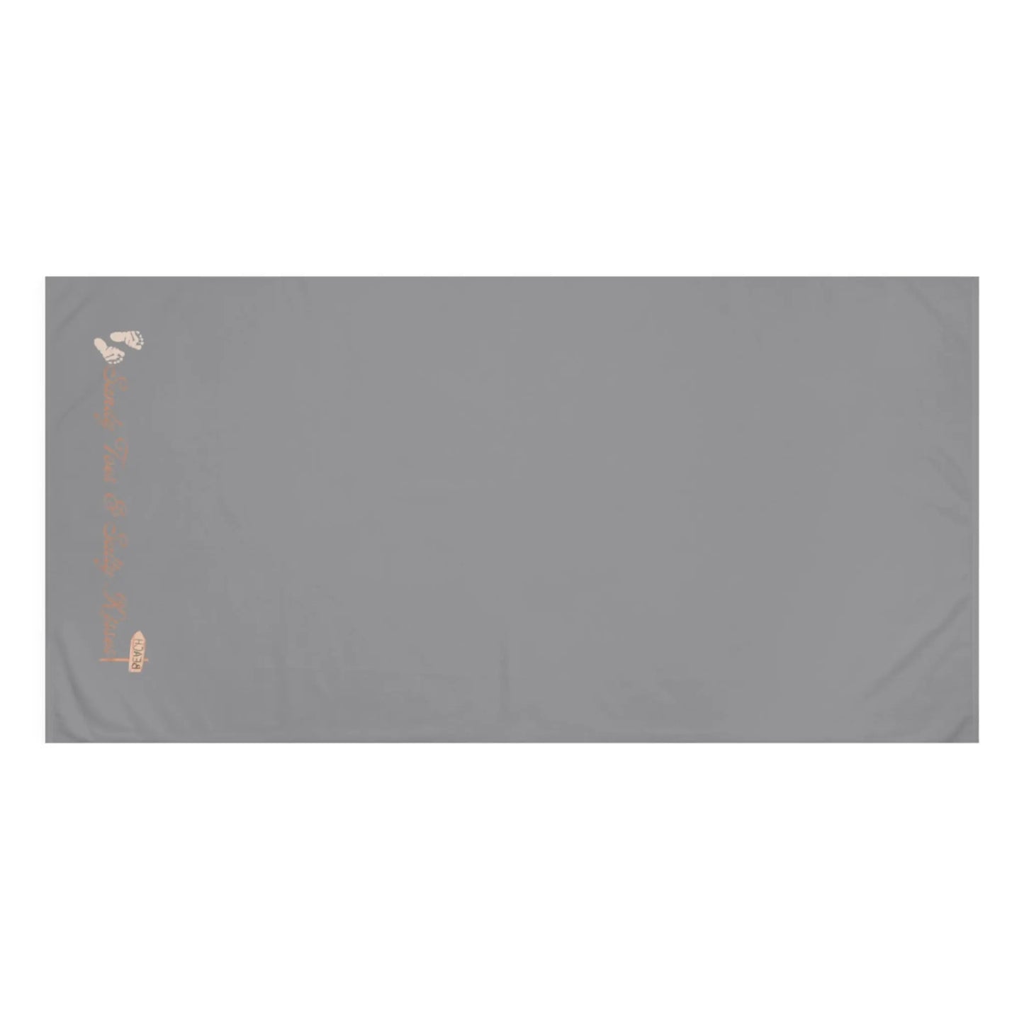 Sandy Toes & Salty Kisses" Mink - Cotton Bath Towel – Soft, Coastal - Inspired & Luxuriously Absorbent - ThriveMinded & WellHaven Co