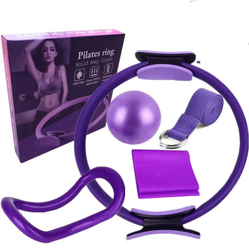Six Piece Yoga Pilates Circle Set – Resistance Rings for Full - Body Workout & Stretching - ThriveMinded & WellHaven Co