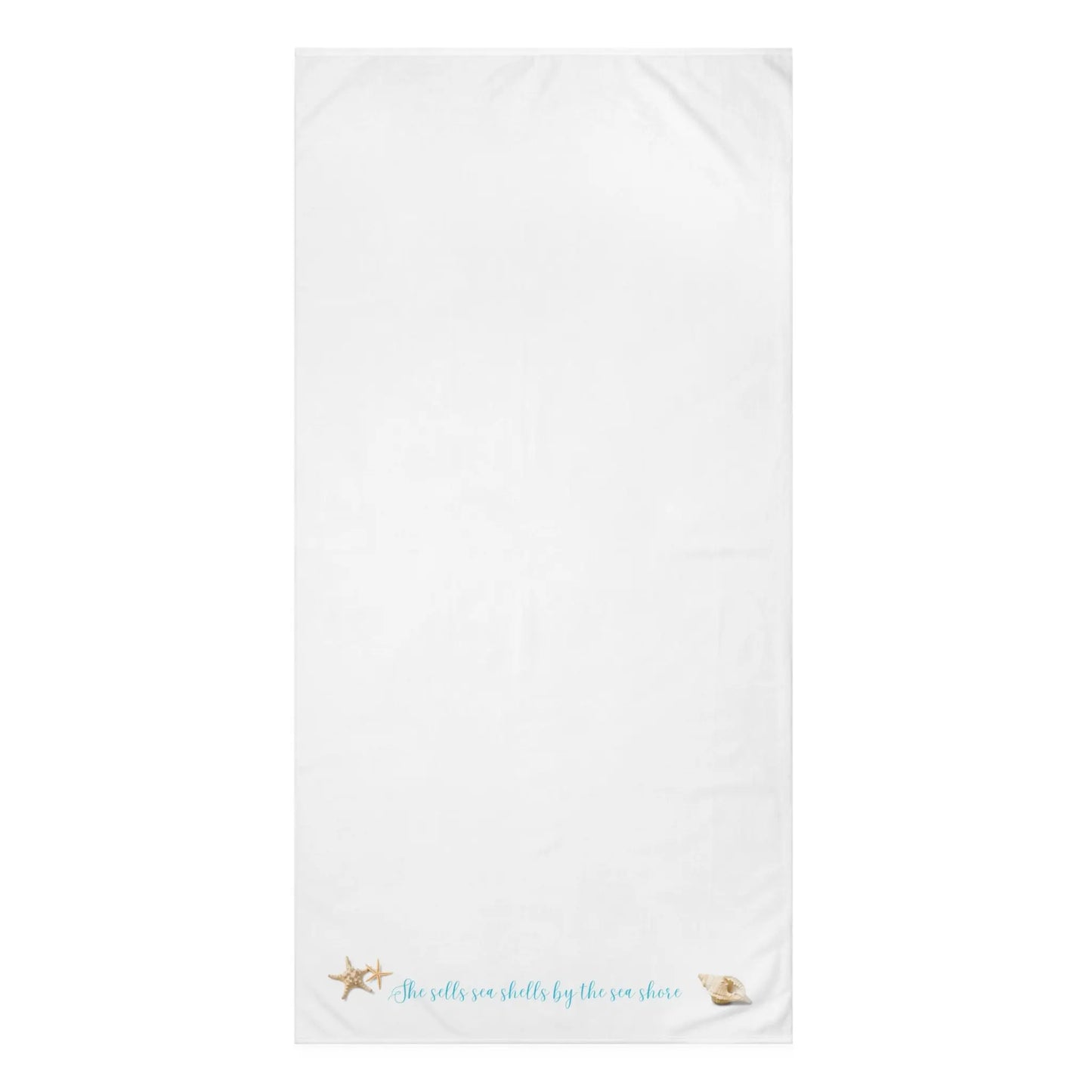 Ultimate Mink - Cotton Towel – "She Sells Sea Shells by the Sea Shore" Print with Shell Illustrations | Soft, Absorbent & Stylish Beach Towel - ThriveMinded & WellHaven Co