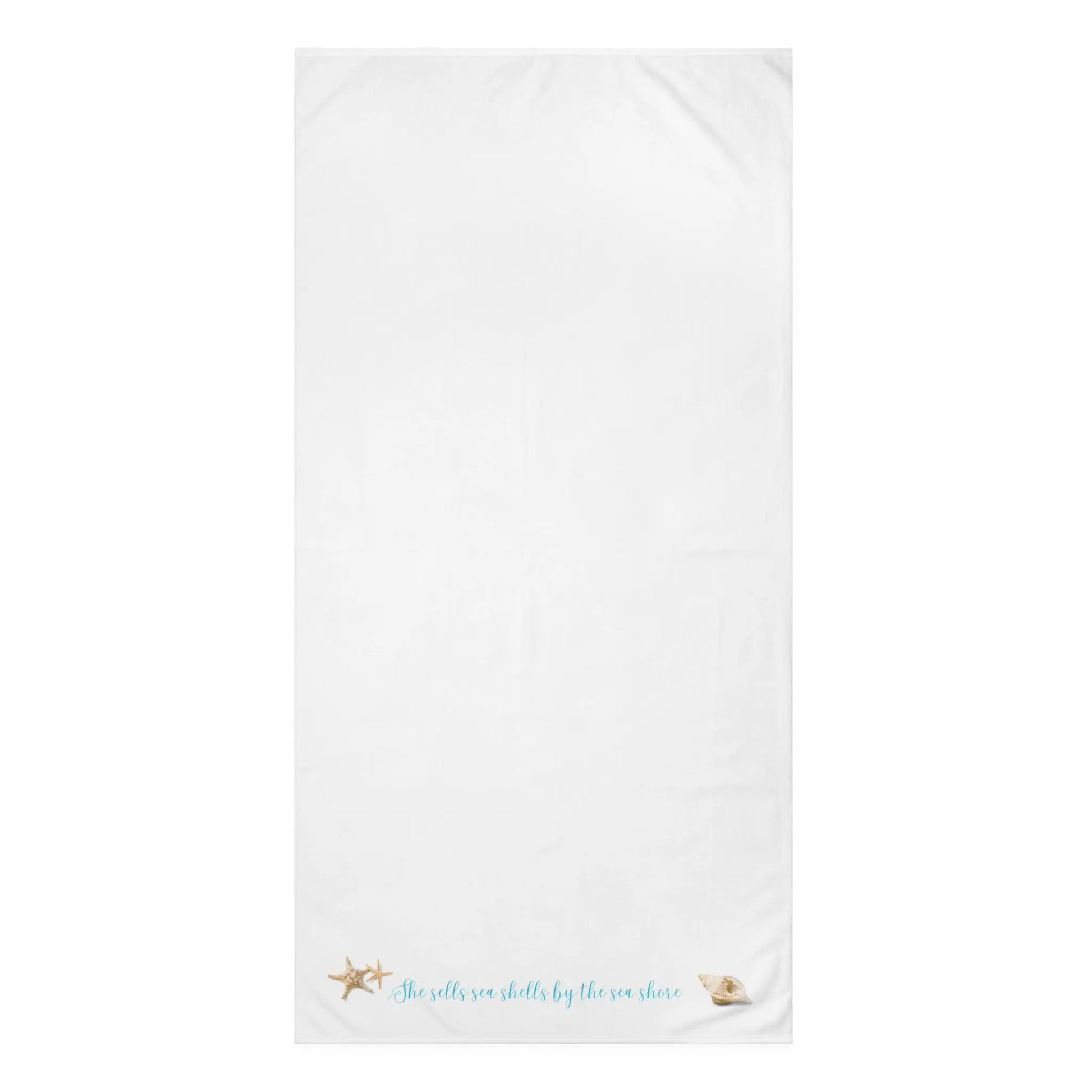 Ultimate Mink - Cotton Towel – "She Sells Sea Shells by the Sea Shore" Print with Shell Illustrations | Soft, Absorbent & Stylish Beach Towel - ThriveMinded & WellHaven Co