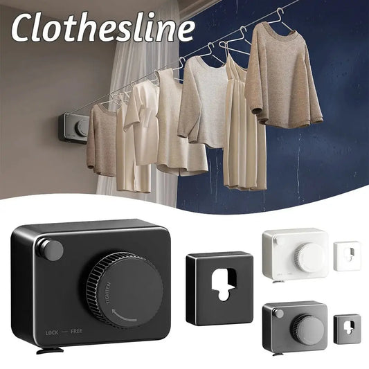 Wall Mounted Retractable Clothesline – Telescopic Rust - Proof Laundry Line, Indoor Outdoor Anti - Sag Drying Rack - ThriveMinded & WellHaven Co